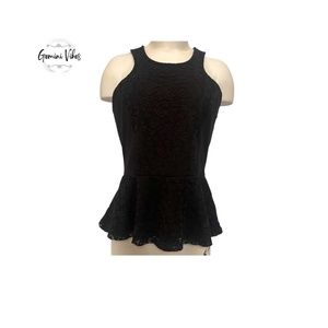 G by GUESS Black Lace Sleeveless Top